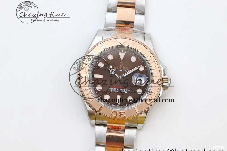 EWF SS Dial RG Yacht-Master Brown RG Bracelet 1:1 Edition Best on 126621 SS A3235 0409